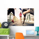 Joggers running outdoors Wall Mural