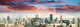 Magnificence of Melbourne skyline. City panoramic view at sunset Wall Mural