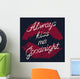 Romantic typography poster Wall Mural