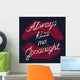 Romantic typography poster Wall Mural
