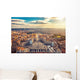 Saint Peter's Square in Vatican and aerial view of Rome Wall Mural