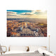 Saint Peter's Square in Vatican and aerial view of Rome Wall Mural