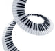 Spiral Piano Keys Wall Decal