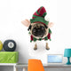 Dog Decals - Isolated Elf Pug Wall Decal