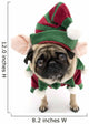 Dog Decals - Isolated Elf Pug Wall Decal