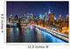  New York City night scene with Manhattan skyline and Brooklin B Wall Mural
