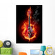 Fire Guitar Wall Decal