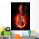 Fire Guitar Wall Decal
