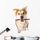 Dog With Leash in Mouth Excited for Walk Wall Decal