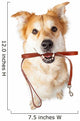 Dog With Leash in Mouth Excited for Walk Wall Decal