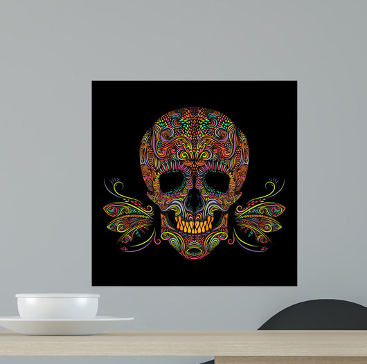 Decorative Color Skull Wall Decal