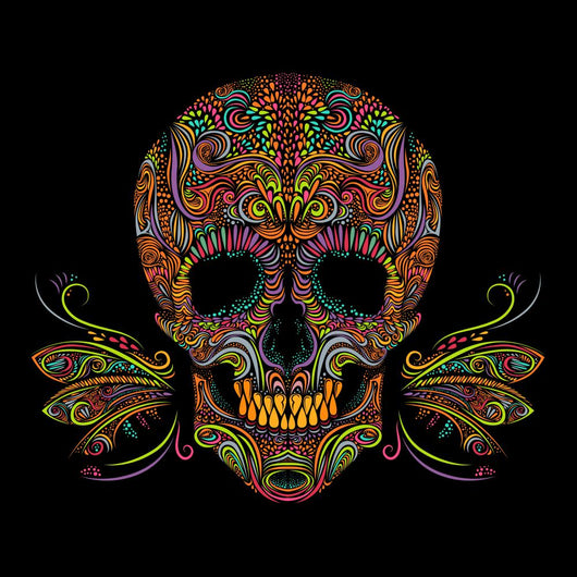 Decorative Color Skull Wall Decal