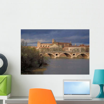 Bridge Toulouse Wall Decal Design 1 shown on a wall