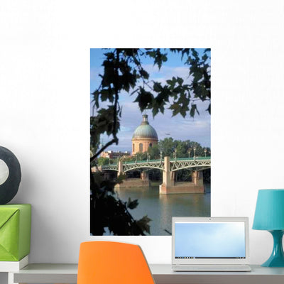 Pont St-pierre Wall Decal shown on a wall