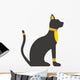 Flat Black Egyptian Cat Wall Decal