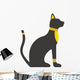 Flat Black Egyptian Cat Wall Decal