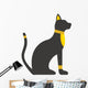 Flat Black Egyptian Cat Wall Decal