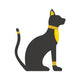 Flat Black Egyptian Cat Wall Decal