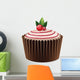 Cupcake icon isolated on a white background. Wall Decal