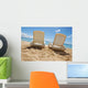 Holiday in the sun - two sunbeds Wall Mural