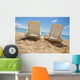 Holiday in the sun - two sunbeds Wall Mural