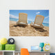 Holiday in the sun - two sunbeds Wall Mural
