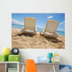 Holiday in the sun - two sunbeds Wall Mural