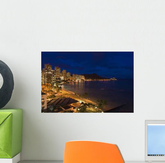 Waikiki Beach Oahu Wall Decal Design 2