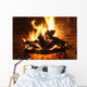 Fireplace and Amber Wall Mural