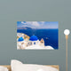 Wolrd famous blue dome churches in Oia, Santorini, Greece Wall Mural