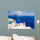Wolrd famous blue dome churches in Oia, Santorini, Greece Wall Mural