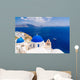 Wolrd famous blue dome churches in Oia, Santorini, Greece Wall Mural