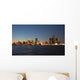 Detroit Skyline at Night Wall Mural