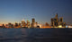 Detroit Skyline at Night Wall Mural