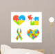 Autism Awareness Symbols Wall Decal