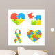 Autism Awareness Symbols Wall Decal