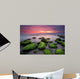 Green morning.
Rocky beach seascape at sunrise. Wall Mural