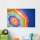 Colorful beach umbrella Wall Mural