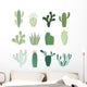 Collection Cactus Wall Decal Sticker Set
