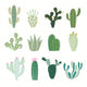 Collection Cactus Wall Decal Sticker Set