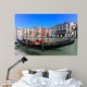 Traditional Gondolas at Venice Rialto grand canal Wall Mural