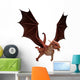 Flying Red Fantasy Dragon Wall Decal