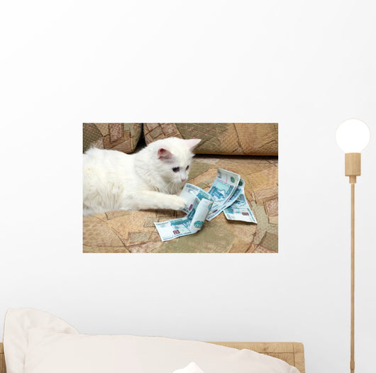 Cat Count Money Wall Decal