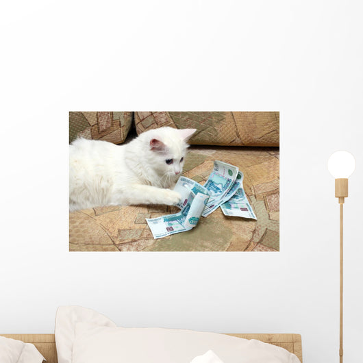 Cat Count Money Wall Decal