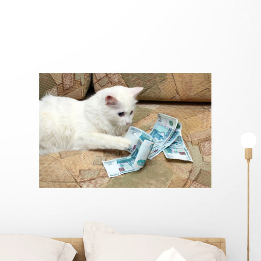 Cat Count Money Wall Decal