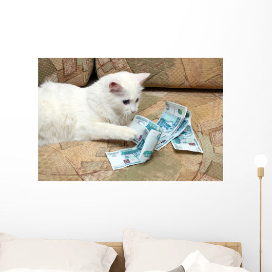 Cat Count Money Wall Decal