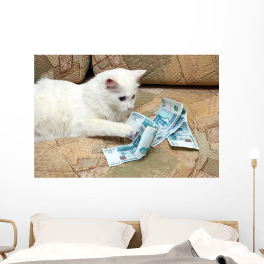 Cat Count Money Wall Decal