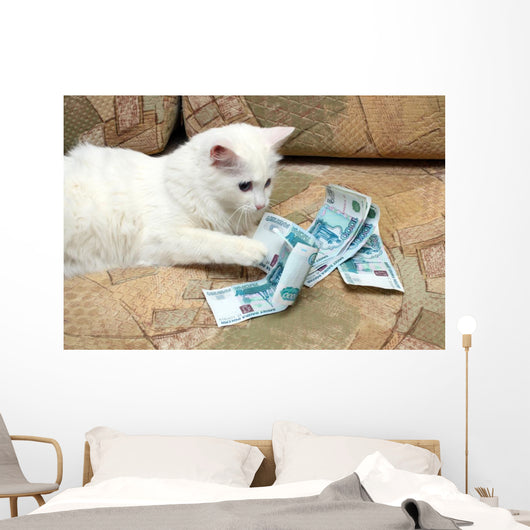 Cat Count Money Wall Decal