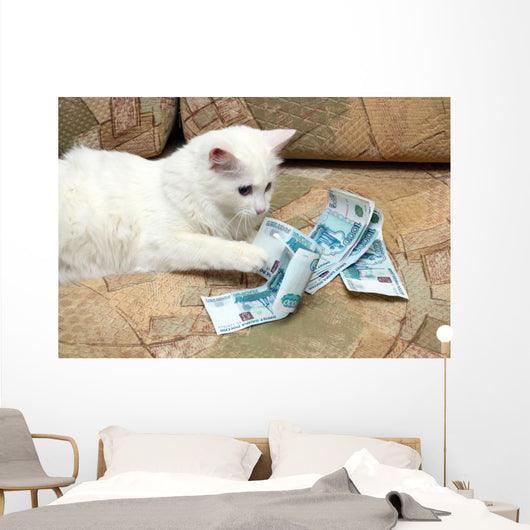 Cat Count Money Wall Decal