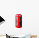 Isolated London Telephone Booth Wall Decal